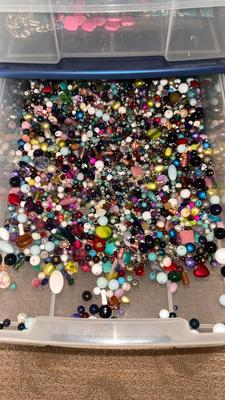 ROLLING DRAWER CONTAINER JAM PACKED WITH JEWELRY MAKING GOODIES