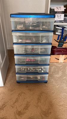 ROLLING DRAWER CONTAINER JAM PACKED WITH JEWELRY MAKING GOODIES