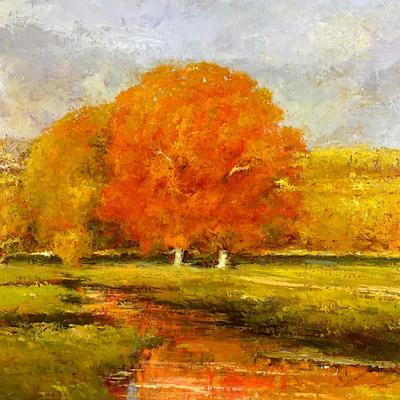 103 Giclee Impressionist Style "Autumn Trees" By J. Darian