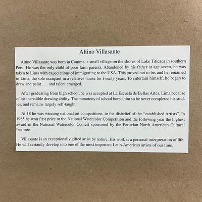 105 Hand Pulled Lithograph By Altino Villasante "The Courtyard In Spring"