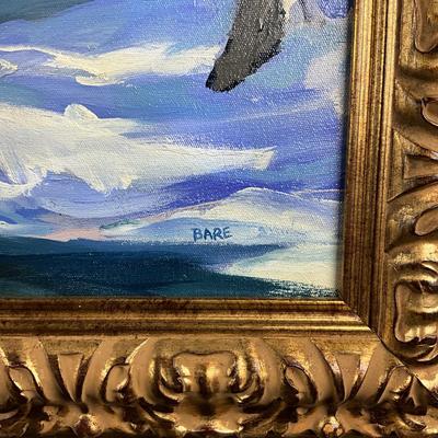 107 Oil Painting On Canvas By Michael Bare Of Snow Scene In Maryland