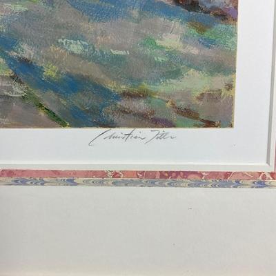 109 French Village Scene Serigraph By Christian Title Signed & Numbered