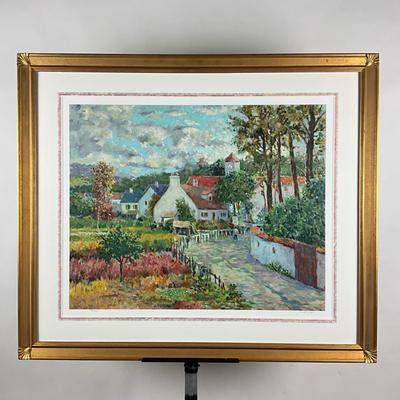 109 French Village Scene Serigraph By Christian Title Signed & Numbered