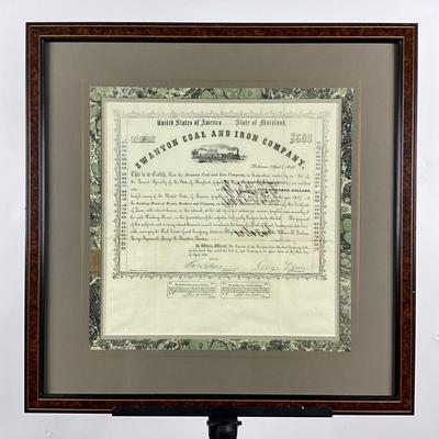 114 "Coal & Iron Company" Stock Certificate Swanton, Maryland