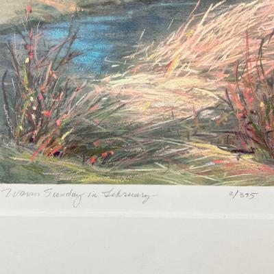 116 "Warm Sunday In February" By Fagan Serigraph Landscape #3/395 Circa 1999