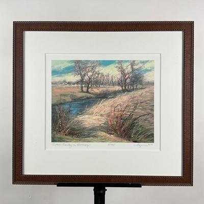 116 "Warm Sunday In February" By Fagan Serigraph Landscape #3/395 Circa 1999