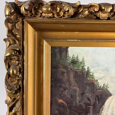 120 Original Painting "The Water Fall" By. Celeste Bruff (1860-1910)