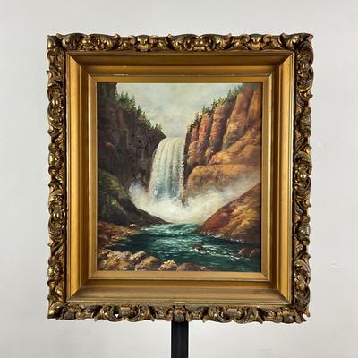 120 Original Painting "The Water Fall" By. Celeste Bruff (1860-1910)