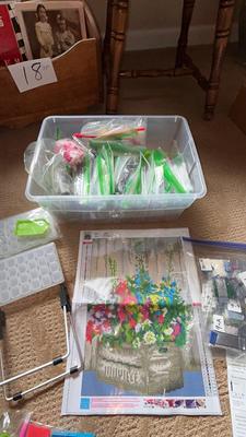 LIGHT UP BOARD, MAGNIFYING OTT LIGHT, DIAMOND PICTURE JEWELS AND ALL YOU NEED FOR APPLICATION