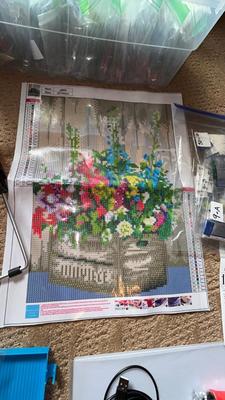 LIGHT UP BOARD, MAGNIFYING OTT LIGHT, DIAMOND PICTURE JEWELS AND ALL YOU NEED FOR APPLICATION