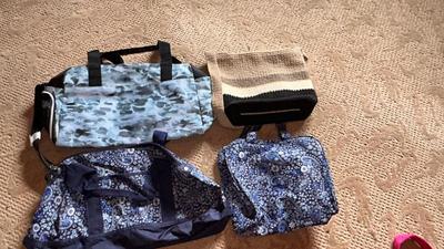 LIZ CLAIBORNE, DSW DUFFLE BAG AND TWO MATCHING TRAVEL BAGS