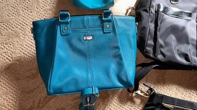 JEWELL BY THIRTY-ONE PURSE, TRAVELON BAG, BERNE‘ CLUTCH AND BLACK SHOULDER BAG