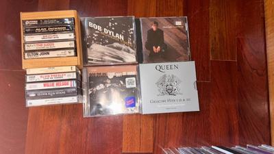 CD’s & CASSETTE TAPES, ELTON JOHN, BOB DYLAN, QUEEN AND MORE!