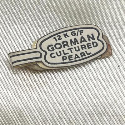 LOT 2: Vintage 12K Gold Fill Gorman Cultured Pearl Bracelet and Screwback Earrings Set