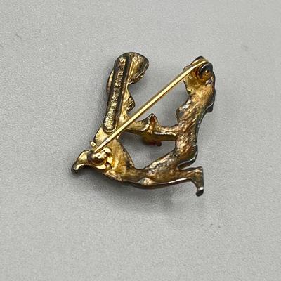 LOT 3: Four Vintage Pins / Brooches Including One Sterling Signed Les Bernard