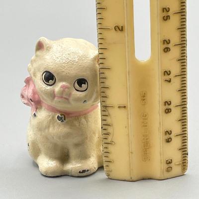 LOT 6: Vintage / Antique Painted Cast Iron Miniature Cat and Dog Figurines