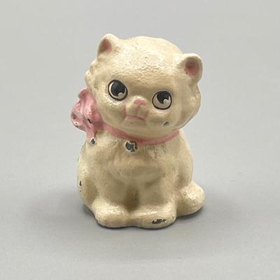 LOT 6: Vintage / Antique Painted Cast Iron Miniature Cat and Dog Figurines