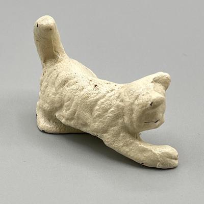 LOT 6: Vintage / Antique Painted Cast Iron Miniature Cat and Dog Figurines