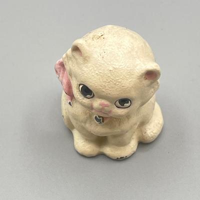 LOT 6: Vintage / Antique Painted Cast Iron Miniature Cat and Dog Figurines