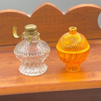 LOT 8: Collection of Miniature Figurines in Mini Display Hutch