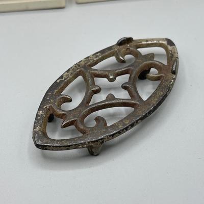 LOT 10: Trivets and Decorative MCM Painted Tiles