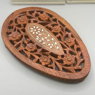 LOT 10: Trivets and Decorative MCM Painted Tiles