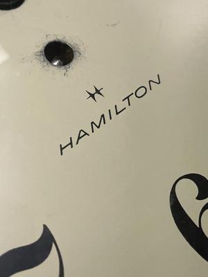 LOT 12: Vintage DuPont Items - Hamilton Wall Clock and Commemorative Plate