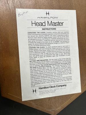 LOT 12: Vintage DuPont Items - Hamilton Wall Clock and Commemorative Plate