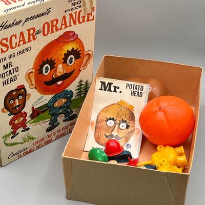 LOT 14: Vintage Oscar the Orange and Mr. Potato Head Playset in Original Box