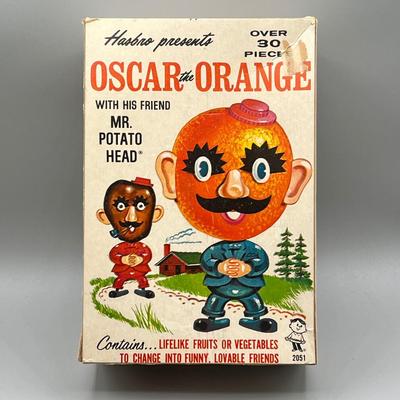 LOT 14: Vintage Oscar the Orange and Mr. Potato Head Playset in Original Box