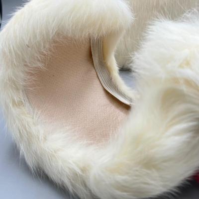 LOT 16: Vintage Children's Rabbit Fur Christmas Muff and Fascinator / Hair Clip Set