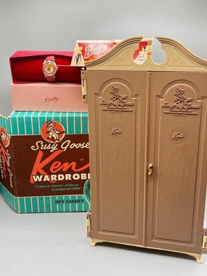 LOT 18: Vintage Barbie - Susy Goose Ken Wardrobe and Bradley Barbie Watch - with Original Boxes