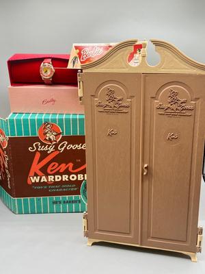 LOT 18: Vintage Barbie - Susy Goose Ken Wardrobe and Bradley Barbie Watch - with Original Boxes