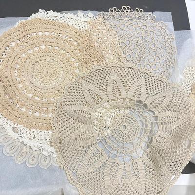 LOT 21: Vintage Doilies and Embroidered Linens