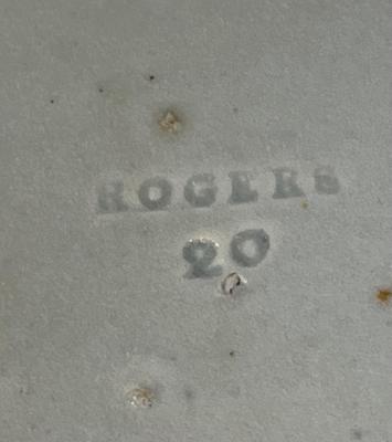 LOT 23: Large Antique / Vintage Rogers Blue and White Serving Platter / Wall Decor