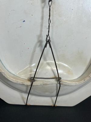 LOT 23: Large Antique / Vintage Rogers Blue and White Serving Platter / Wall Decor