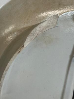 LOT 23: Large Antique / Vintage Rogers Blue and White Serving Platter / Wall Decor