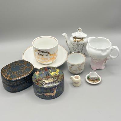 LOT 24: Trinket Dishes and Antique / Vintage Ceramic Souvenirs