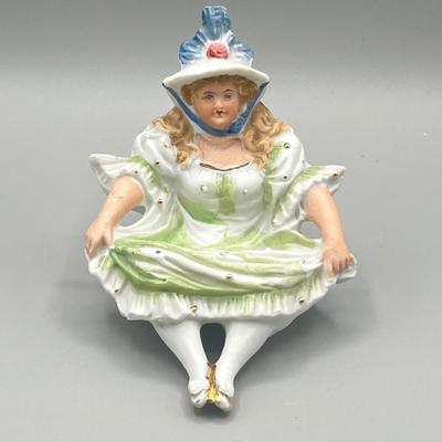 LOT 30: Antique German "Naughty Nellie" Ceramic Figurine