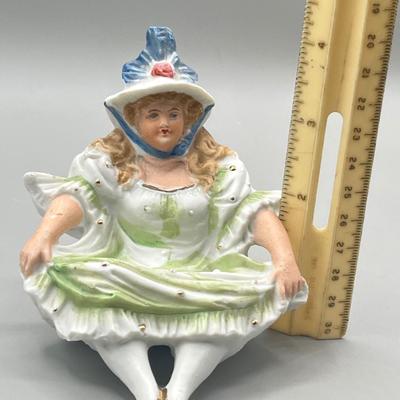 LOT 30: Antique German "Naughty Nellie" Ceramic Figurine