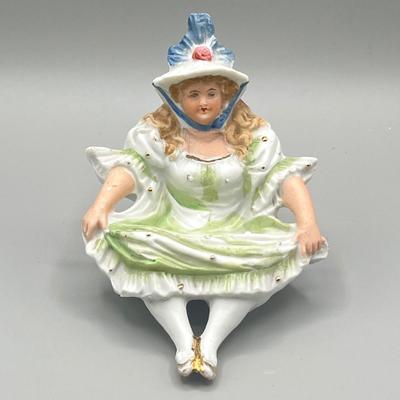 LOT 30: Antique German "Naughty Nellie" Ceramic Figurine