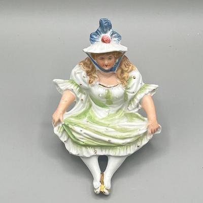LOT 30: Antique German "Naughty Nellie" Ceramic Figurine