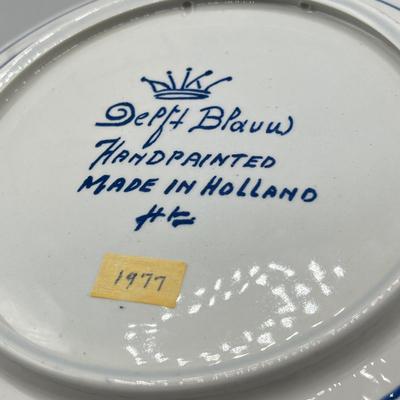 LOT 42: Blue and White Vintage Porcelain Pieces - Delft and More