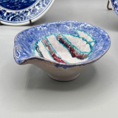 LOT 42: Blue and White Vintage Porcelain Pieces - Delft and More