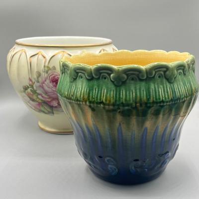 LOT 46: Two Vintage Ceramic Planters