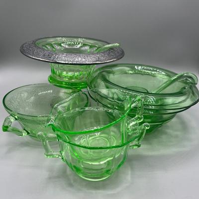 LOT 47: Vintage Uranium Glass Collection