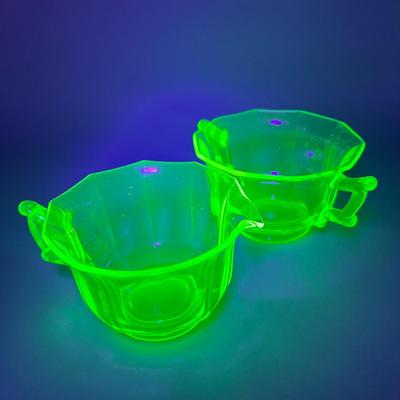LOT 47: Vintage Uranium Glass Collection