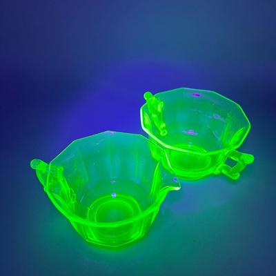 LOT 47: Vintage Uranium Glass Collection