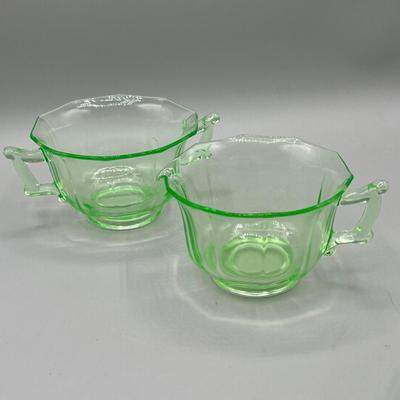 LOT 47: Vintage Uranium Glass Collection