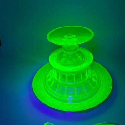 LOT 47: Vintage Uranium Glass Collection